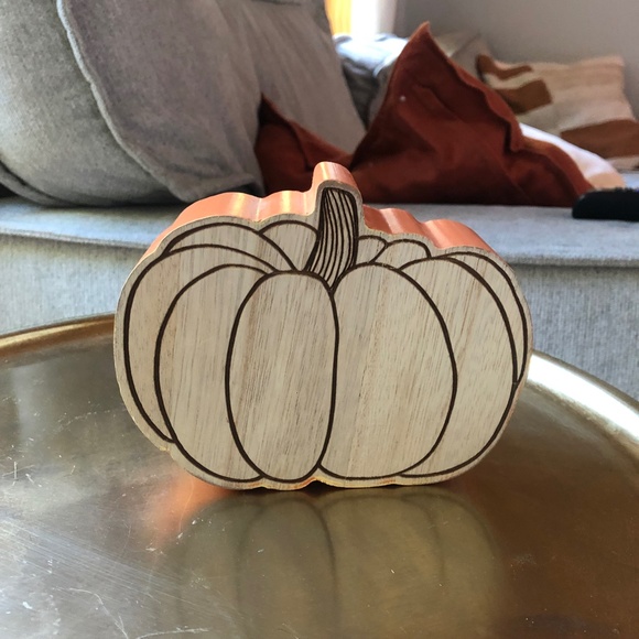 Wooden Pumpkin Fall Decor Piece - Picture 1 of 6